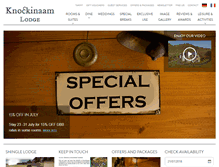 Tablet Screenshot of knockinaamlodge.com